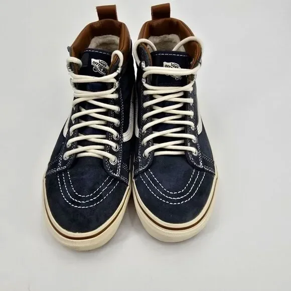 Vans Mens Sk8 High-Top Leather Sneakers Scotchgard Fleece Lined Size M 6 W 7.5 - Picture 5 of 8